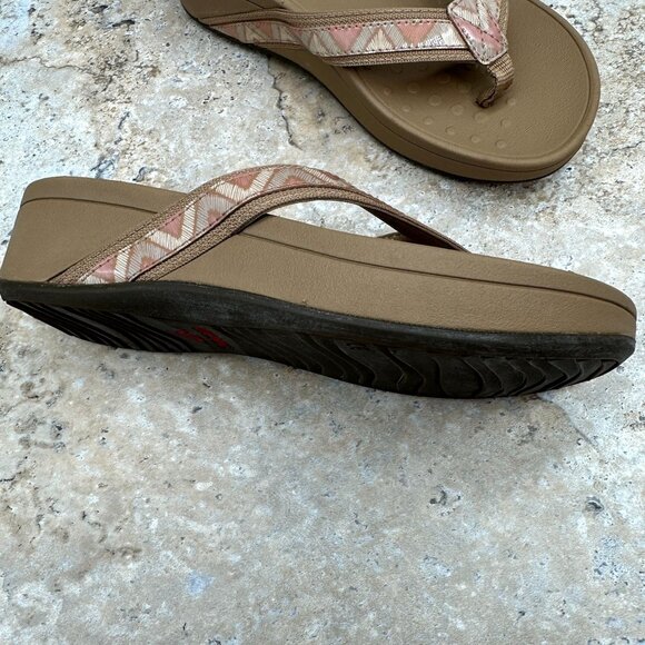 Vionic Sandals Womens Size 6 Tan HighTide Wedge Slides Flip Flop Comfort - Picture 11 of 11